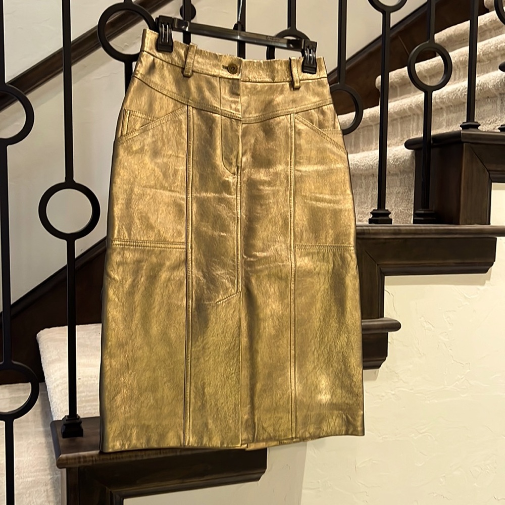 Coach leather skirt